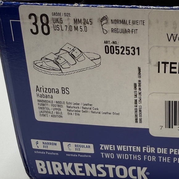 NIB • Birkenstock Arizona Oiled Leather Size: 38 L7/M5 - Picture 8 of 8